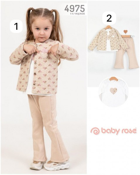 Костюм Тройка Для Девочки Baby Rose (1-2-3-4лет) 