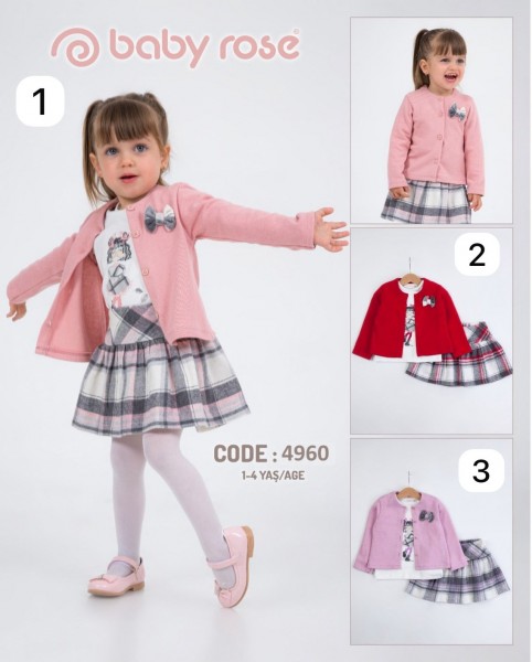 Костюм Тройка Для Девочки Baby Rose (1-2-3-4лет) 