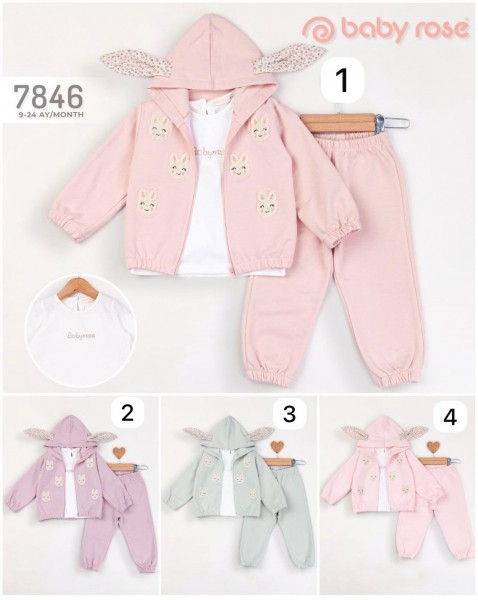 Костюм Тройка Для Девочки Baby Rose (9-12-18-24мес.)