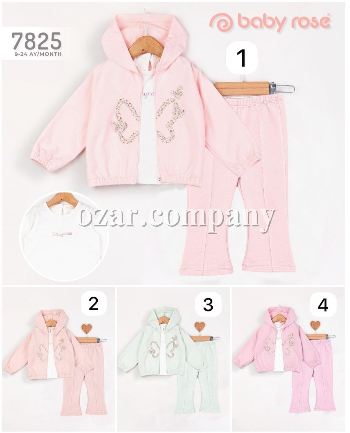 Костюм Тройка Для Девочки Baby Rose (9-12-18-24мес.)