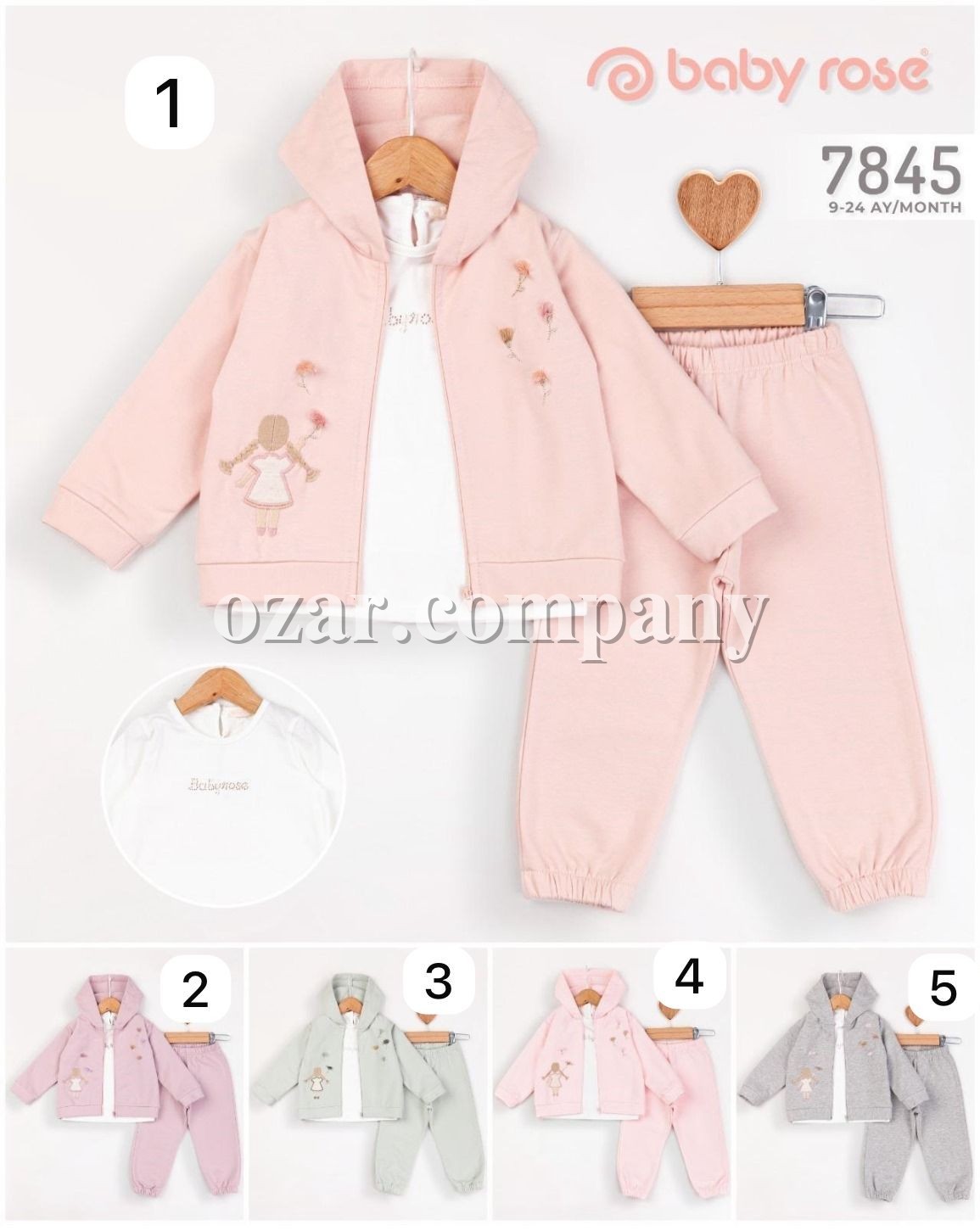 Костюм Тройка Для Девочки Baby Rose (9-12-18-24мес.)