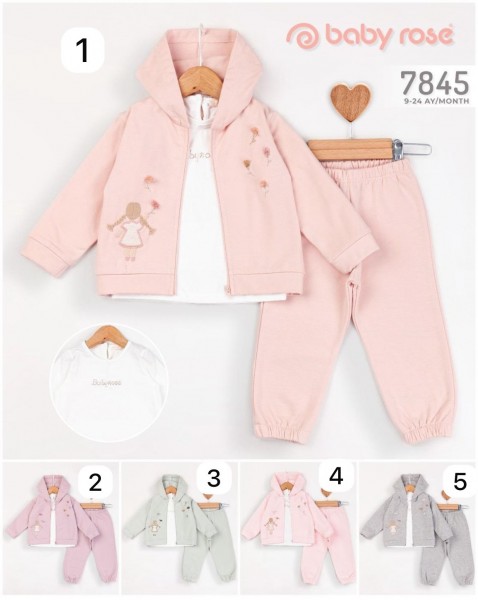 Костюм Тройка Для Девочки Baby Rose (9-12-18-24мес.)