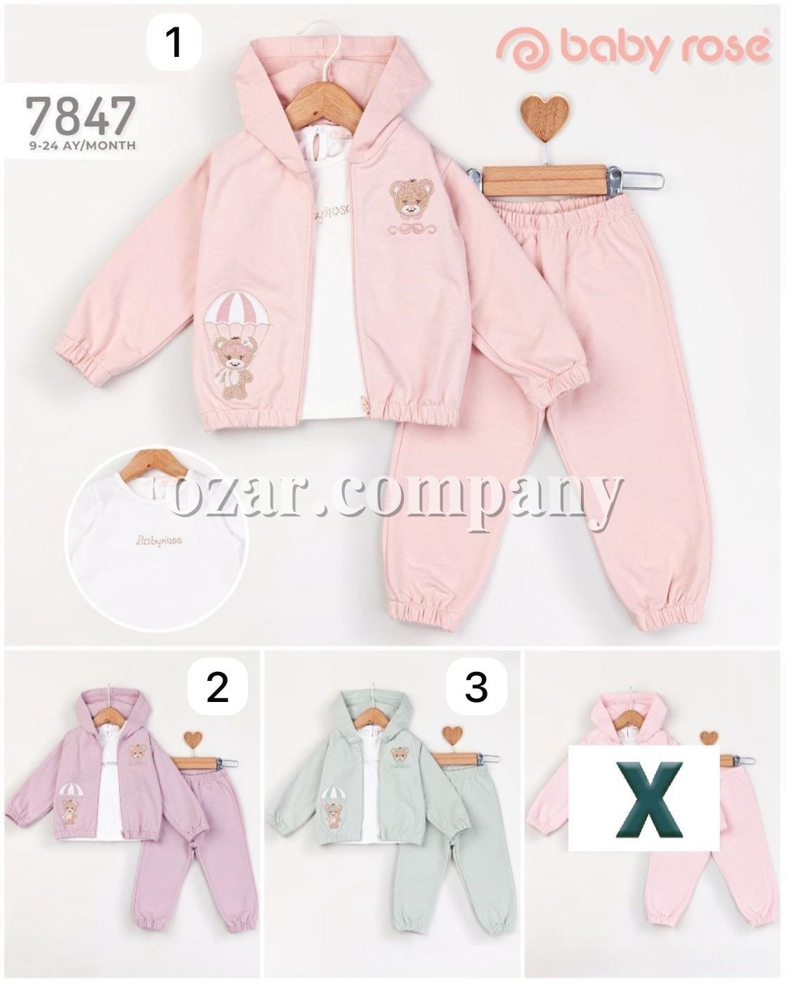 Костюм Тройка Для Девочки Baby Rose (9-12-18-24мес.)
