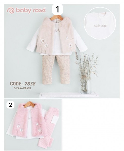 Костюм Тройка Для Девочки Baby Rose (9-12-18-24мес.)