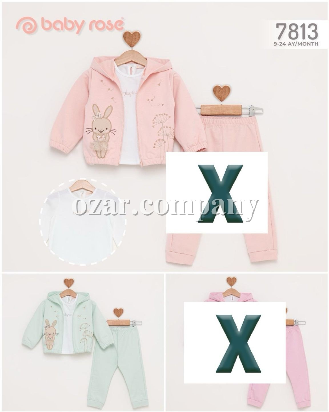 Костюм Тройка Для Девочки Baby Rose (9-12-18-24мес.)