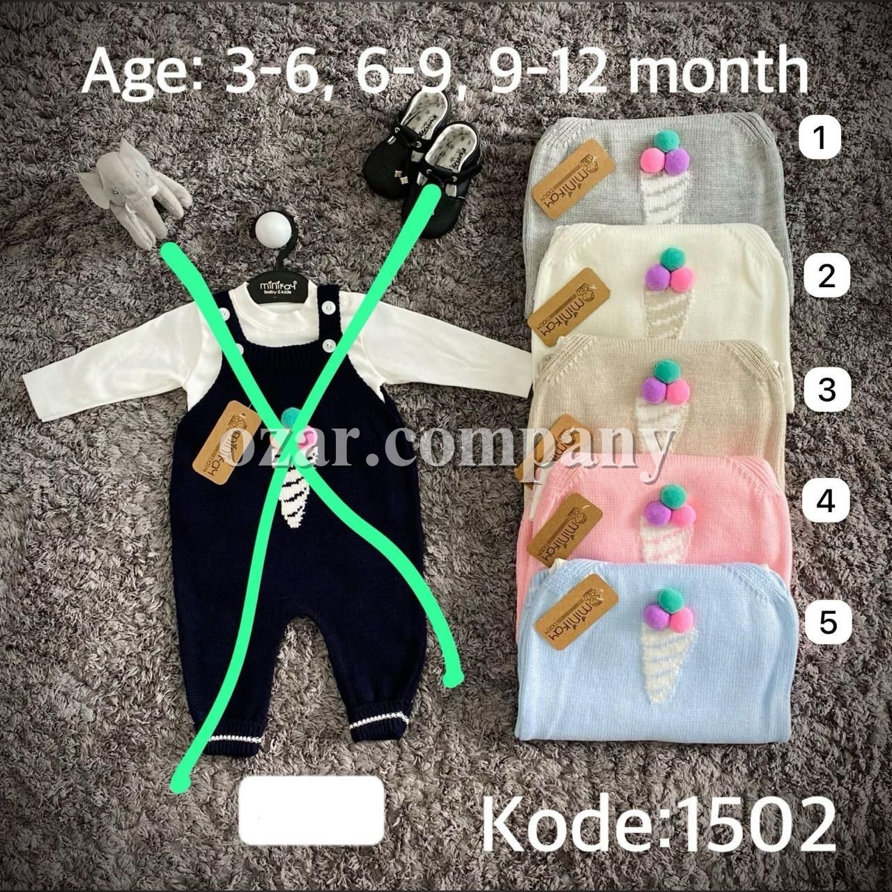 Человечек Для Новорождённых Minikay (3-6/6-9/9-12мес.)