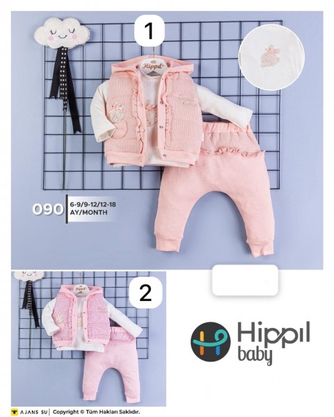 Костюм Тройка Для Девочки Hippil (6-9/9-12/12-18мес.)