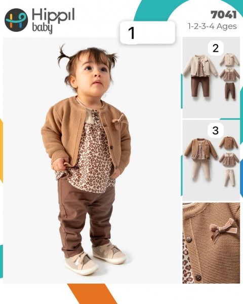 Костюм Тройка Для Девочки Hippil (1-2-3-4лет) 