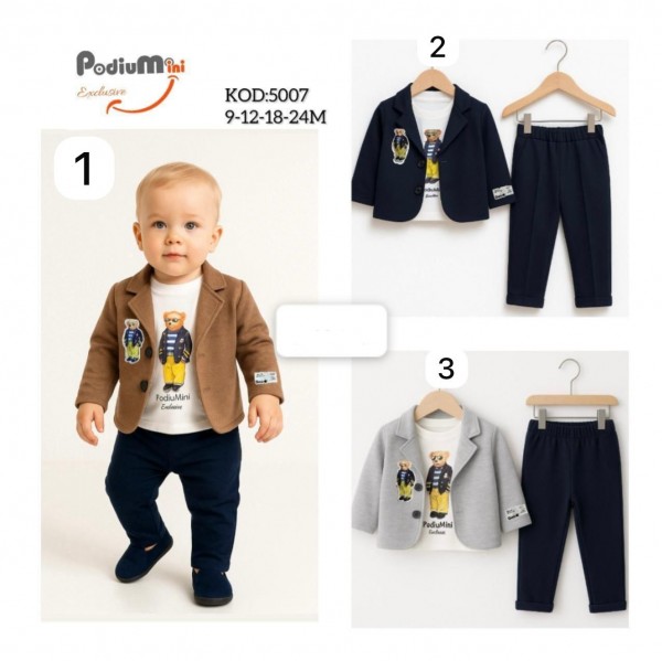 Костюм Тройка Для Мальчика PodiuMini (9-12-18-24мес.)