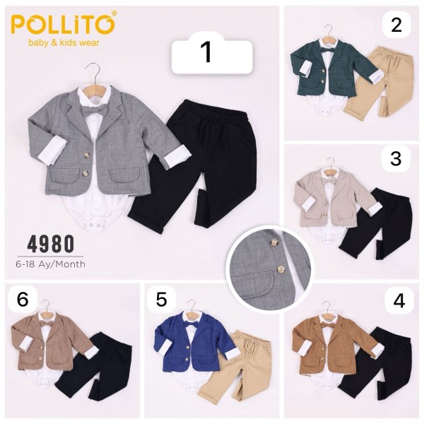 Костюм Тройка Для Мальчика Pollito (6-9-12-18мес.)