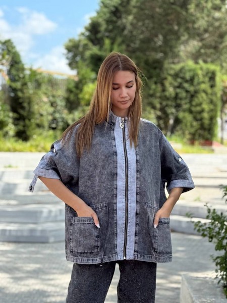 Женская Джинсовая Рубашка Coco Bianca (Большие размеры)