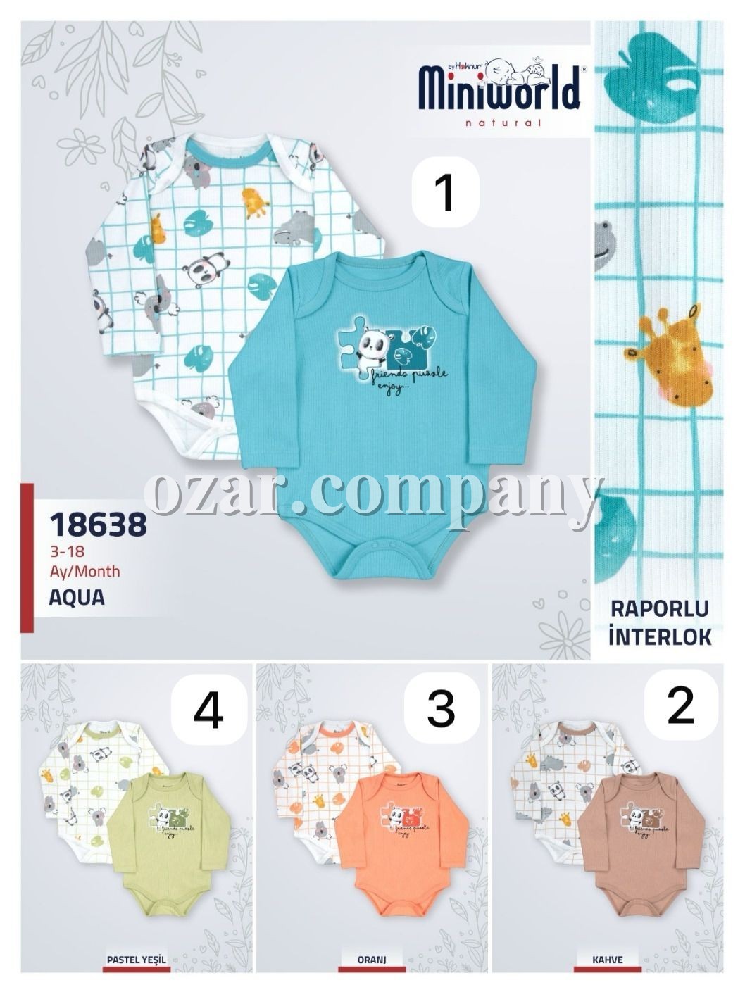 Пара Бодиков Для Новорождённых Miniworld (3-6/6-9/9-12/12-18мес. по 2шт.)