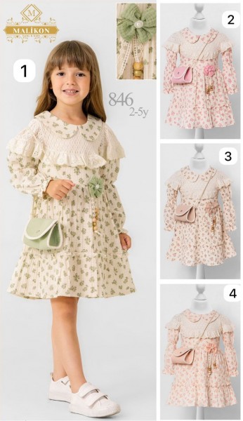 Муслиновое Платье Для Девочки Malikon (2-3-4-5лет)