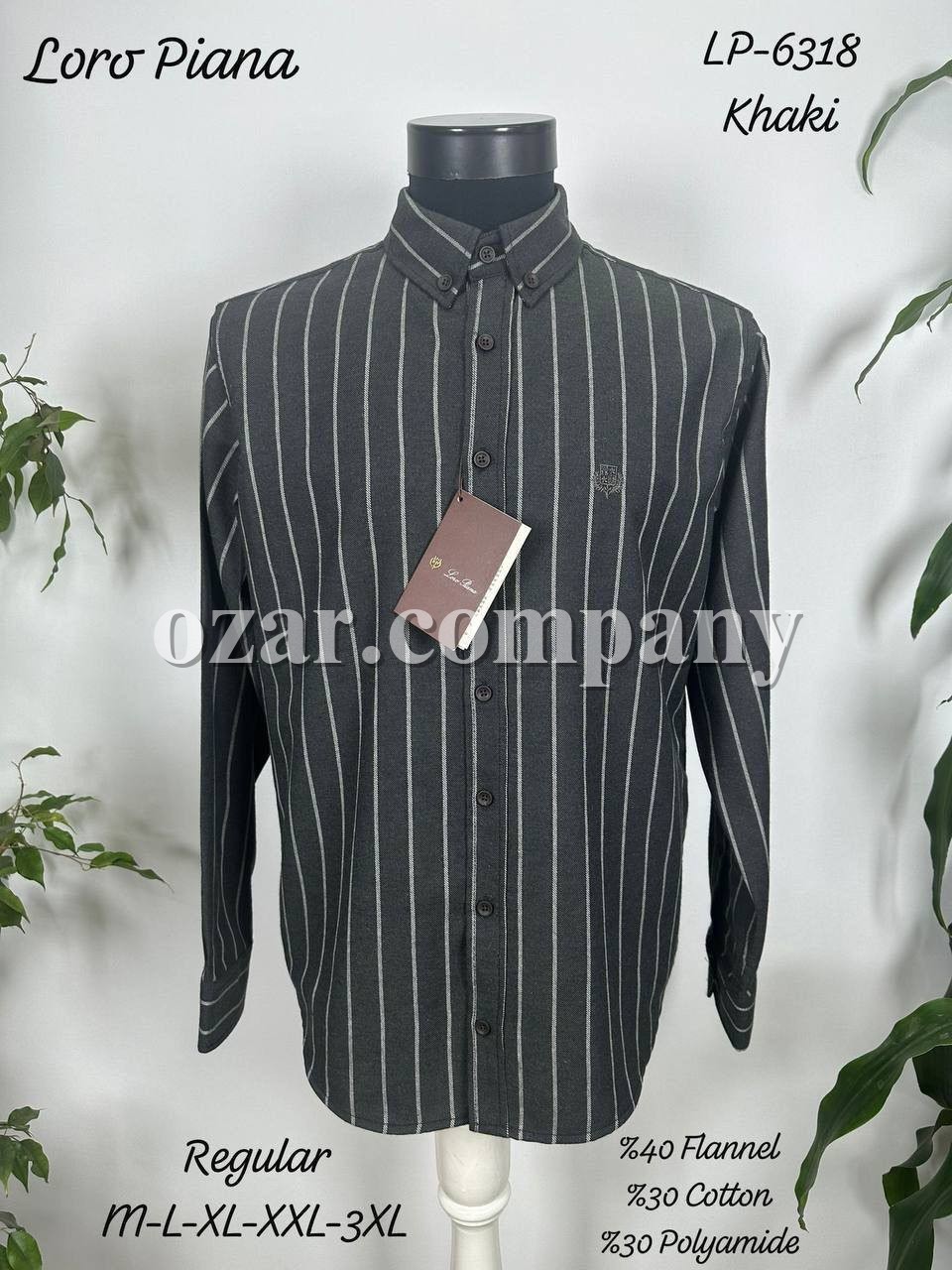 Мужская Фланелевая Рубашка Loro Piana 
