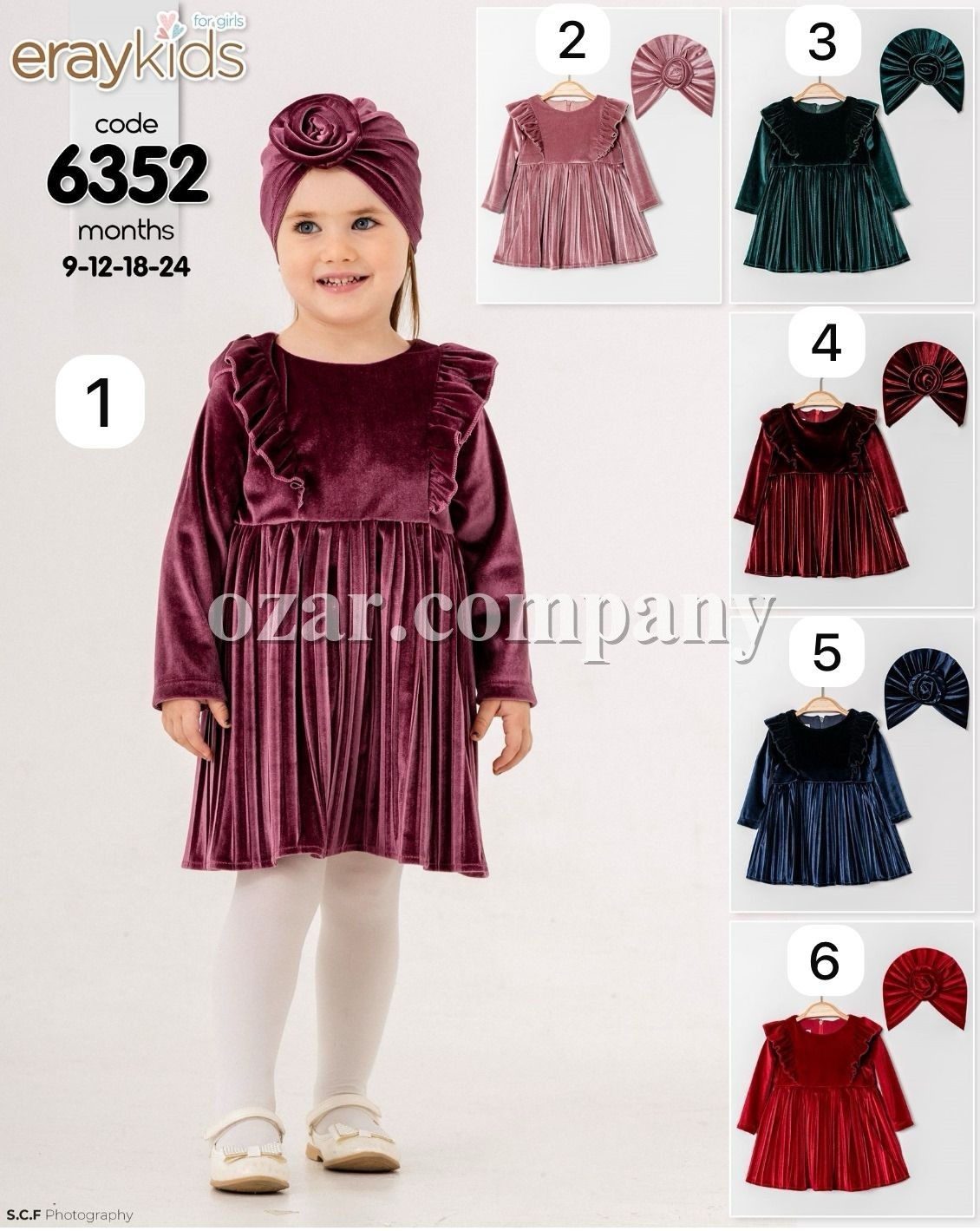 Бархатное Платье Для Девочки Eray Kids (9-12-18-24мес.)