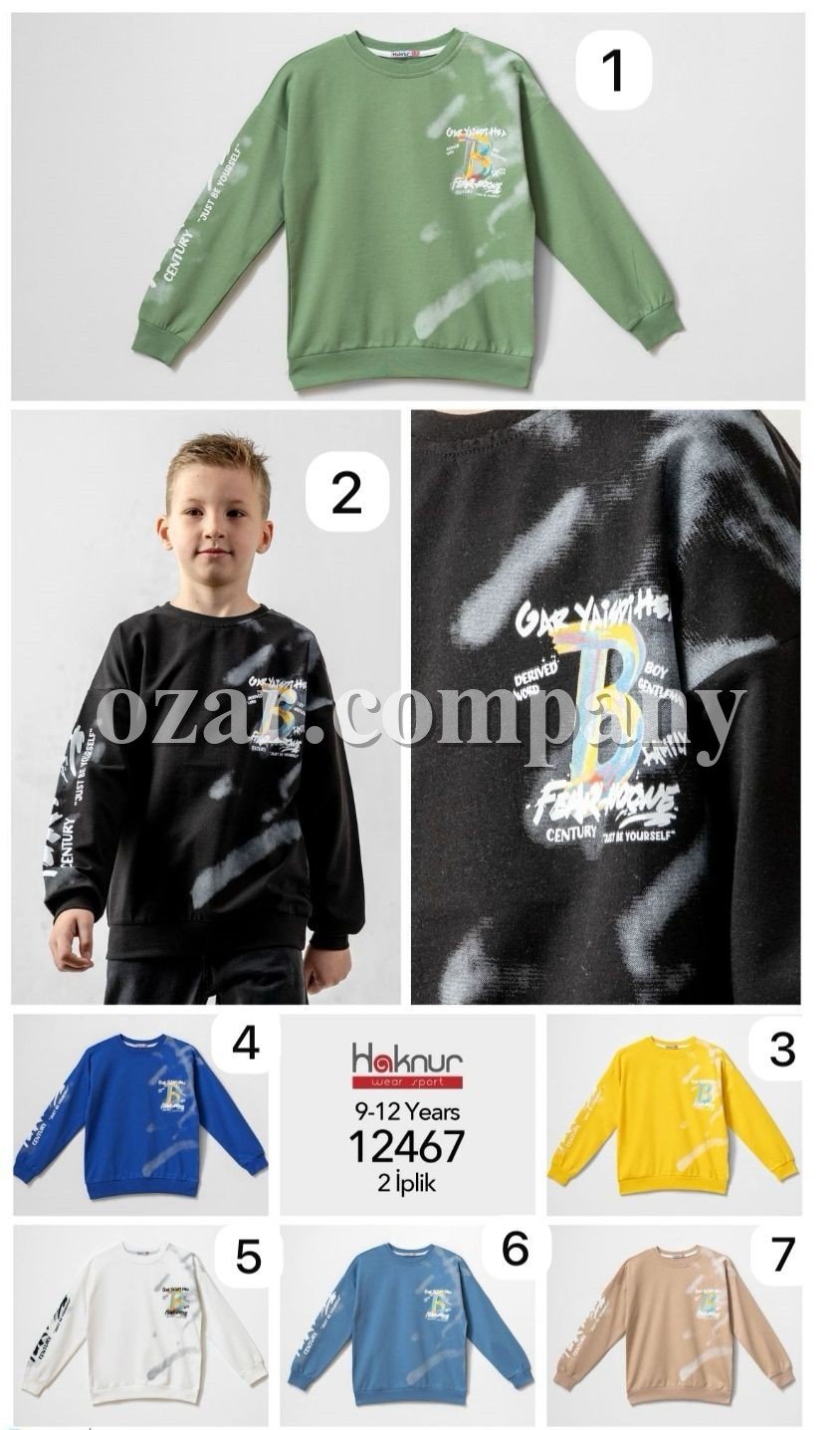 Свитшот Двунитка Для Мальчика Haknur (9-10-11-12лет)