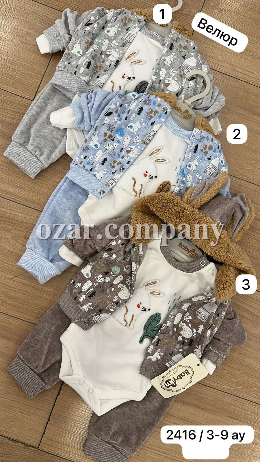 Велюровый Комплект Для Мальчика Baby Im (3-6/6-9мес.)