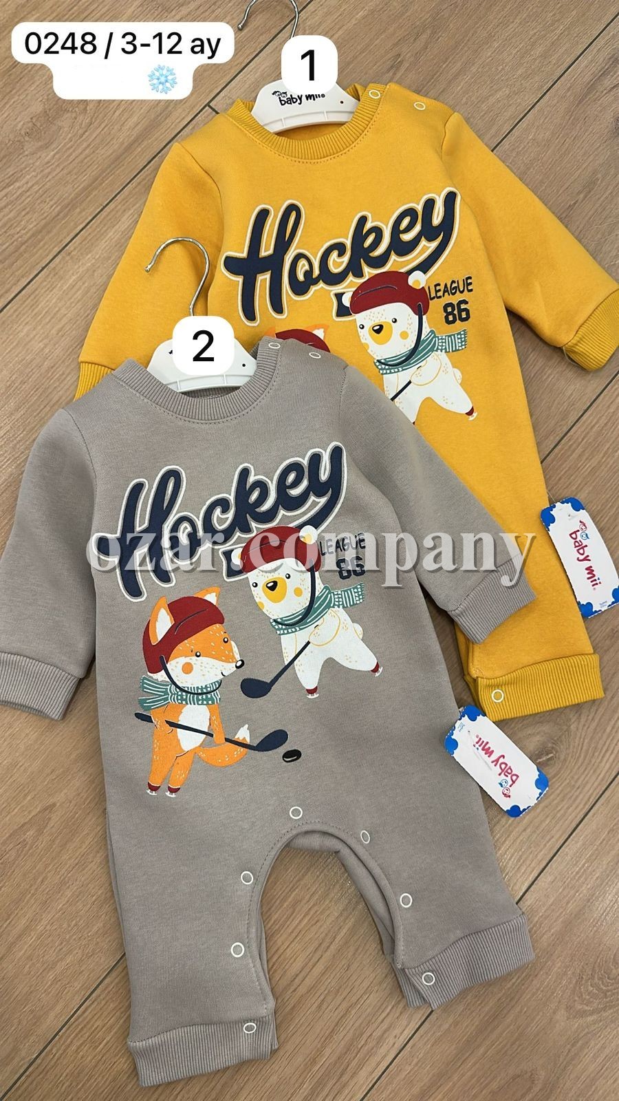 Трикотажный Человечек На Флисе Для Мальчика Baby Mii (3-6-9-12мес.)