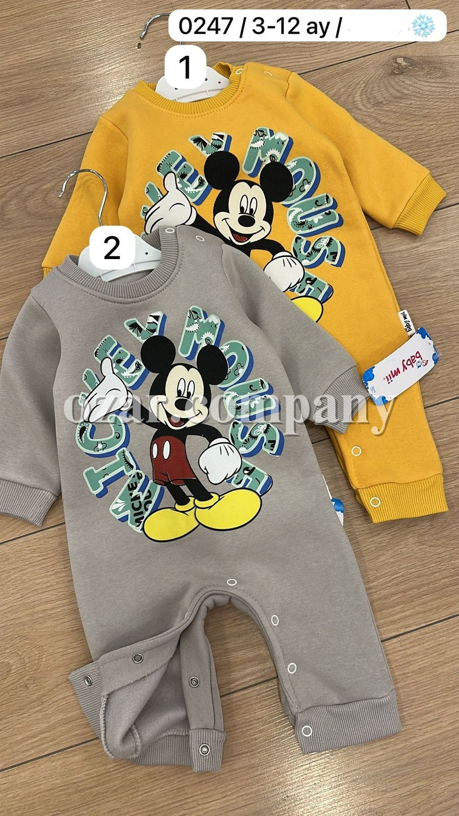 Трикотажный Человечек На Флисе Для Мальчика Baby Mii (3-6-9-12мес.)