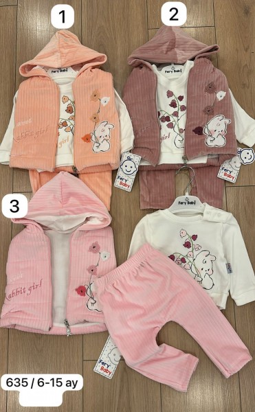 Костюм Тройка Для Девочки Fery Baby (6-9-12-18мес.)