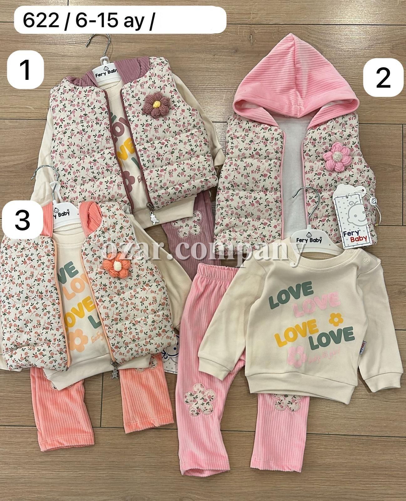 Костюм Тройка Для Девочки Fery Baby (6-9-12-18мес.)
