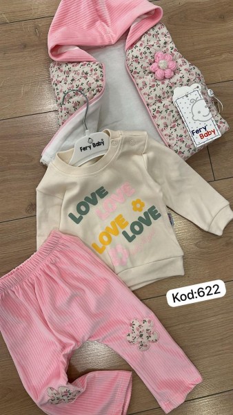 Костюм Тройка Для Девочки Fery Baby (6-9-12-18мес.)