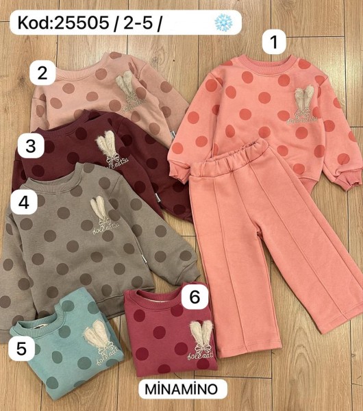 Трикотажный Костюм На Флисе Для Девочки Minamino (2-3-4-5лет)