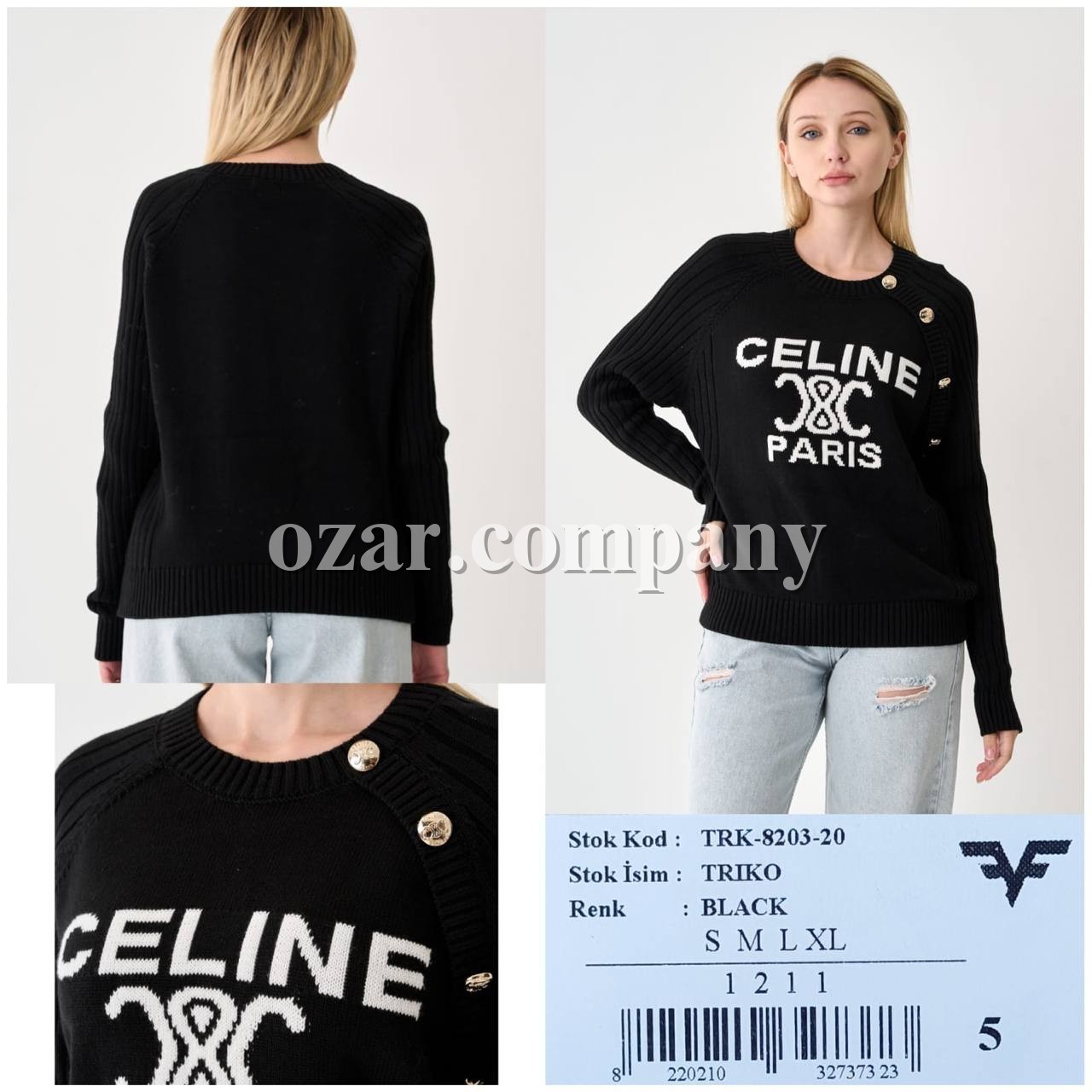 Женский Трикотажный Свитер Celine