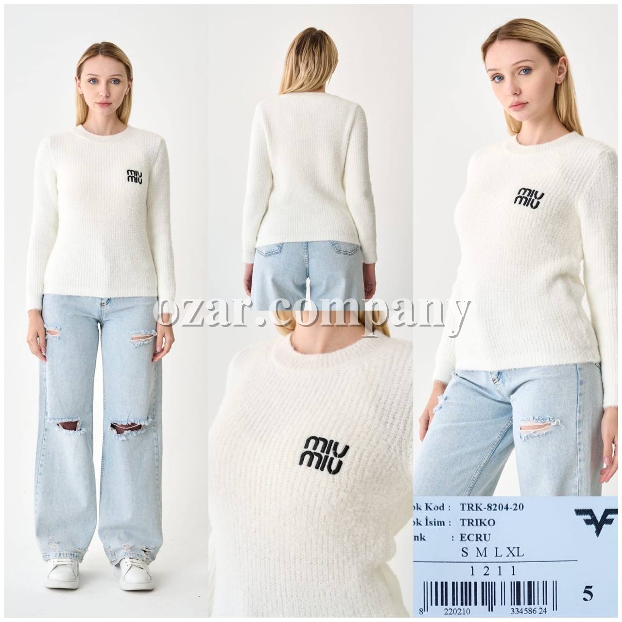 Женский Трикотажный Свитер Miu Miu