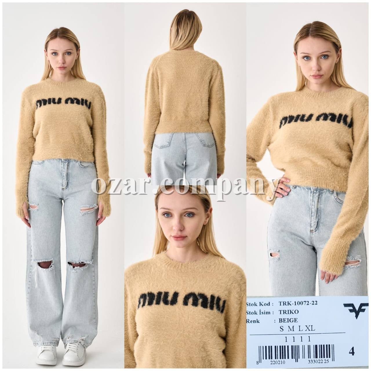 Женский Трикотажный Свитер Miu Miu