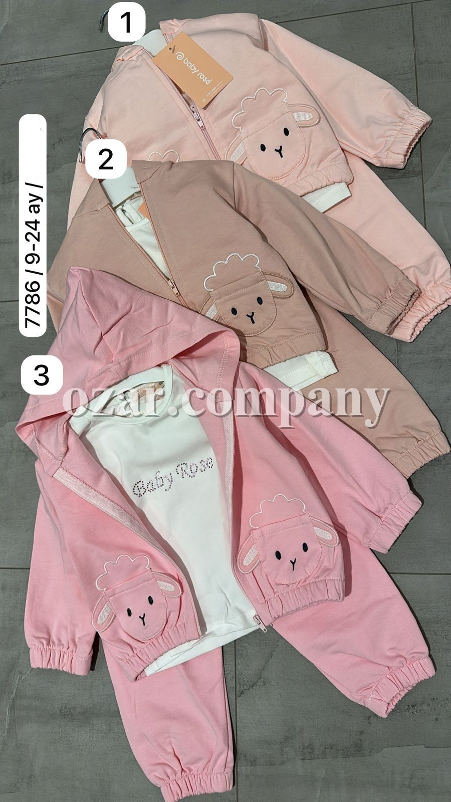 Костюм Тройка Для Девочки Baby Rose (9-12-18-24мес.)