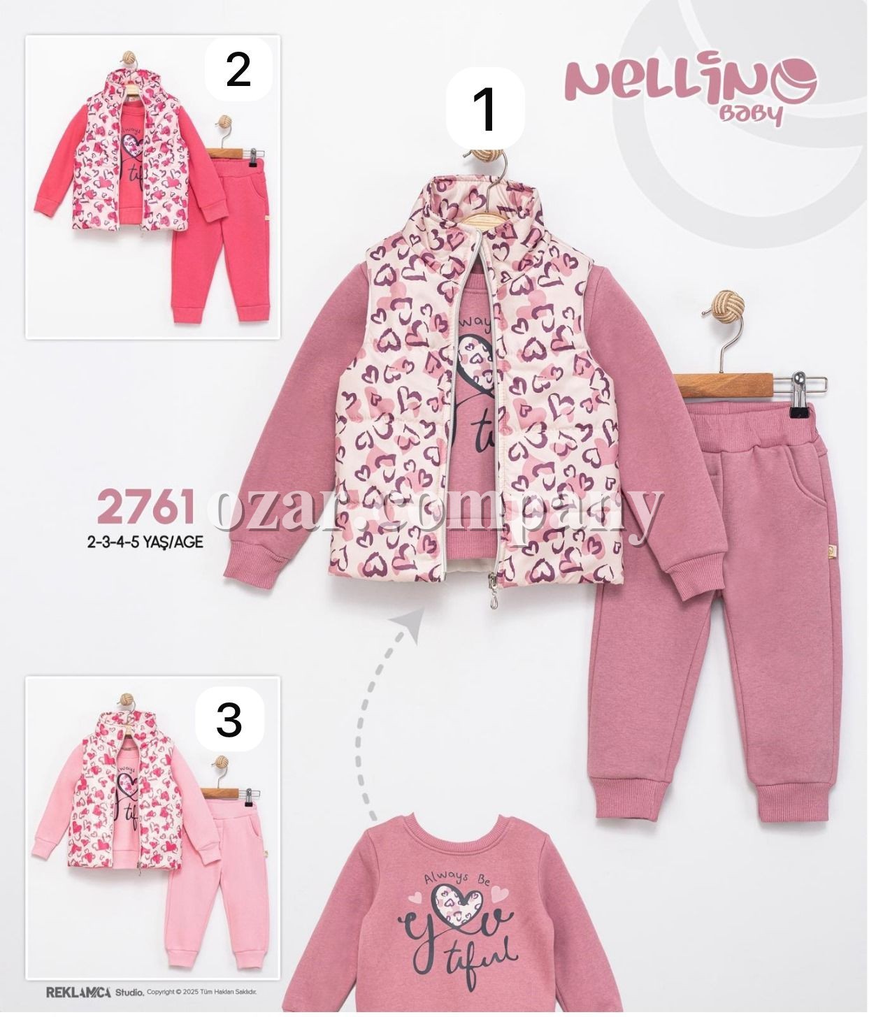 Костюм Тройка Для Девочки Nelino Baby (2-3-4-5лет)