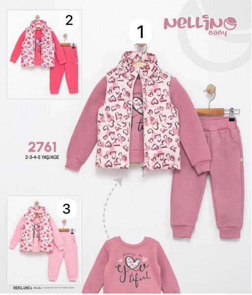 Костюм Тройка Для Девочки Nelino Baby (2-3-4-5лет)