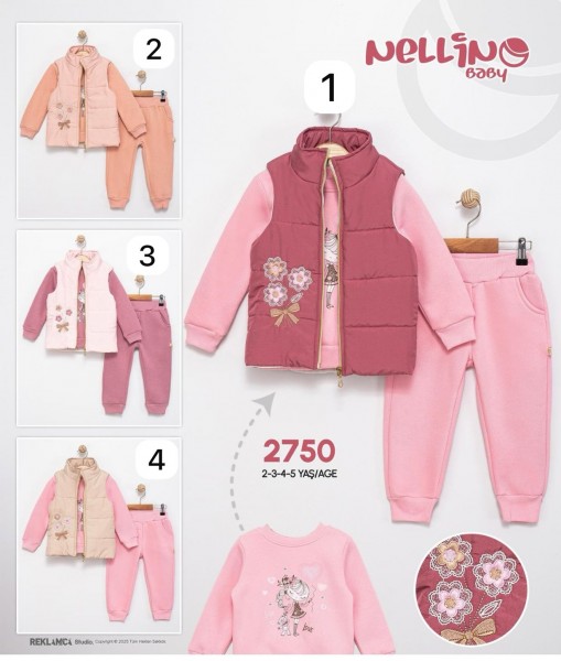 Костюм Тройка Для Девочки Nelino Baby (2-3-4-5лет)