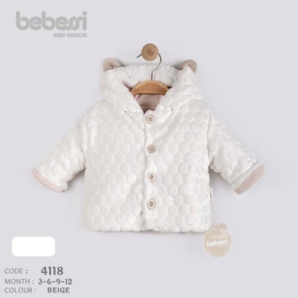Утеплённая Кофта Для Новорождённых Bebessi (3-6-9-12мес.)