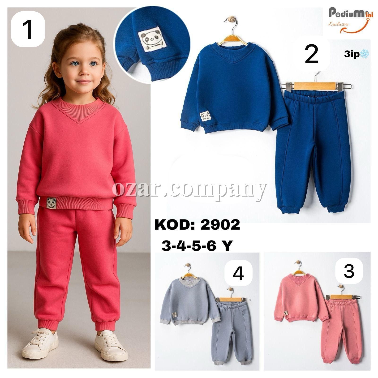 Костюм Тринитка На Флисе Для Девочки PodiuMini (3-4-5-6лет) 