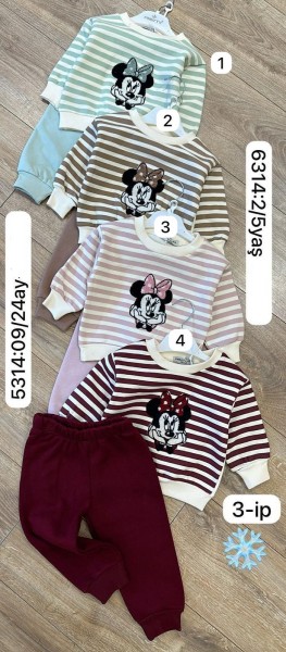 Трикотажный Костюм Тринитка На Флисе Для Девочки Pretty Life (2-3-4-5лет)