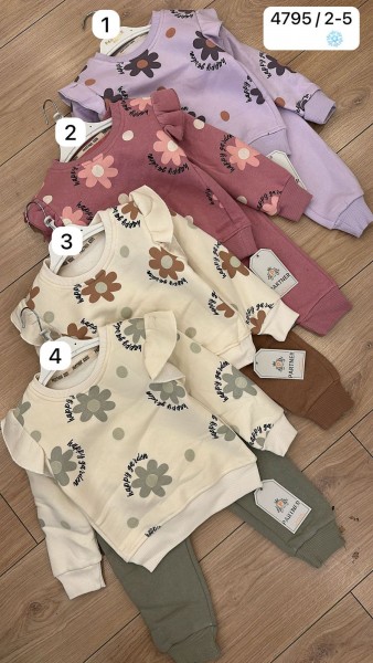 Трикотажный Костюм На Флисе Для Девочки Partner (2-3-4-5лет)