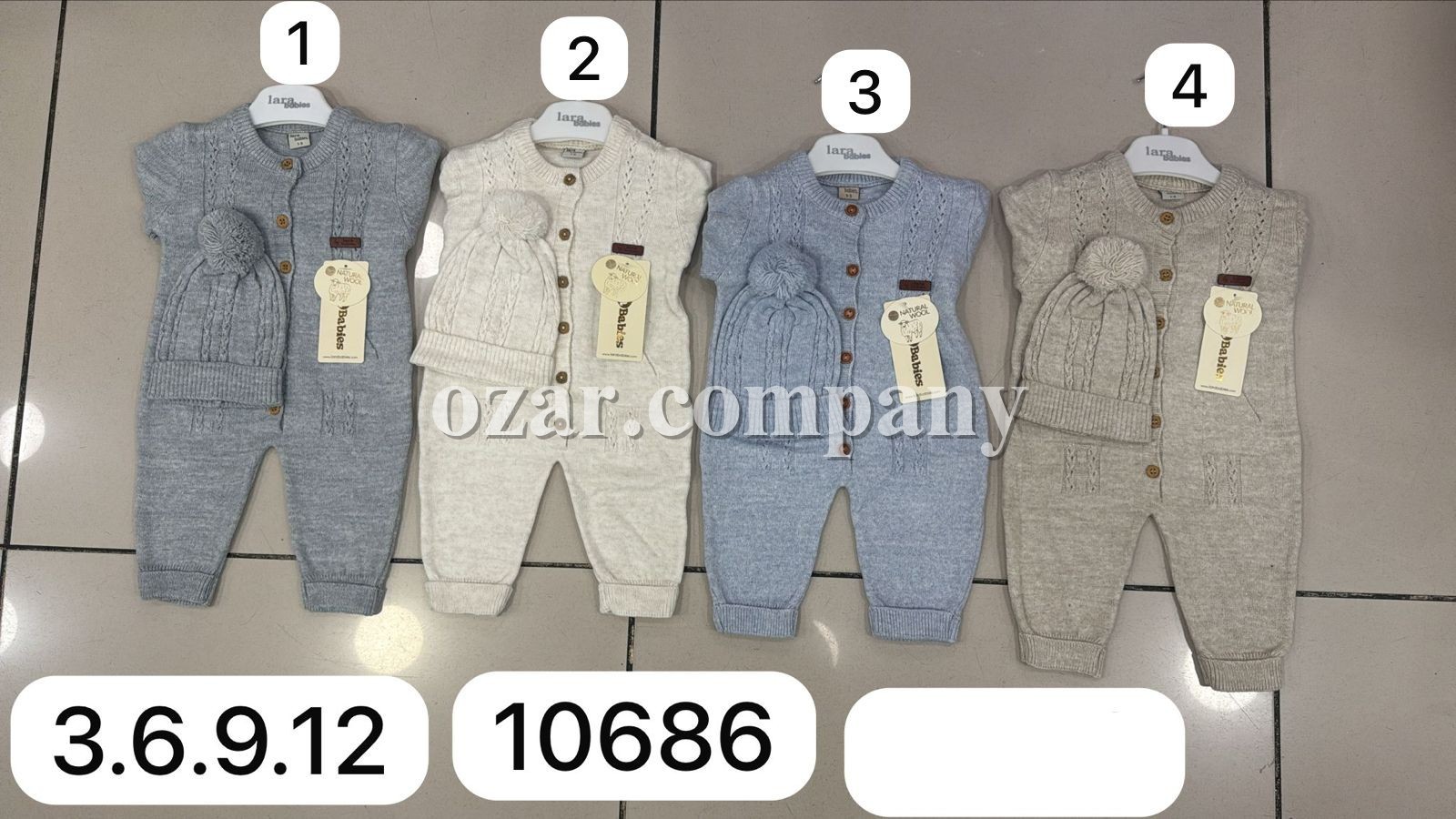 Человечек Для Новорождённых Lara Babies (3-6-9-12мес.)