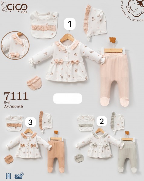 Комплект Для Девочки Cico Kids (0-3мес.)