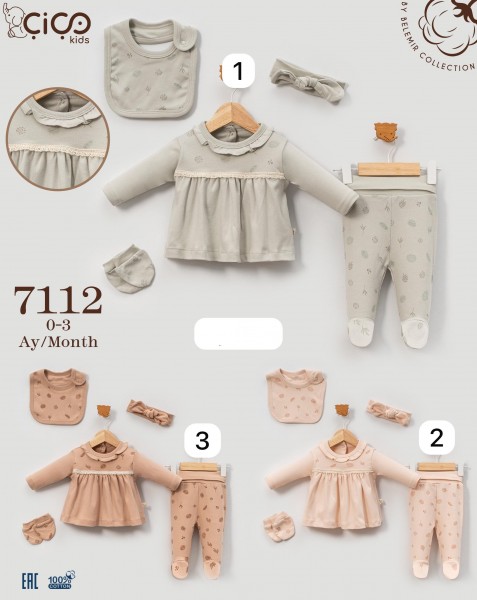 Комплект Для Девочки Cico Kids (0-3мес.)