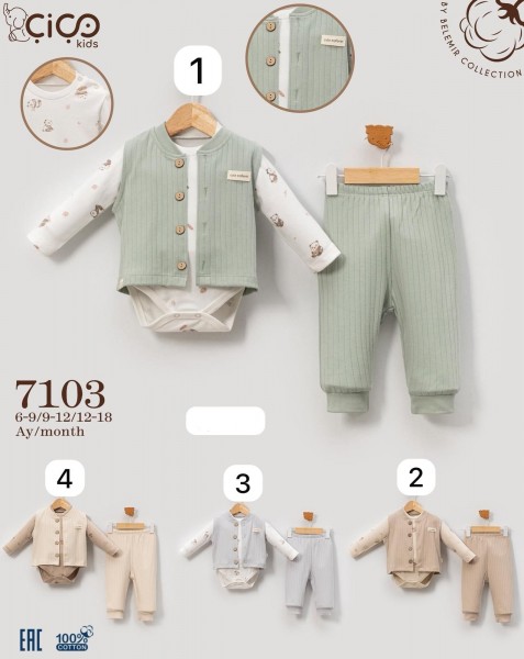 Комплект Для Мальчика Cico Kids (6-9/9-12/12-18мес.)