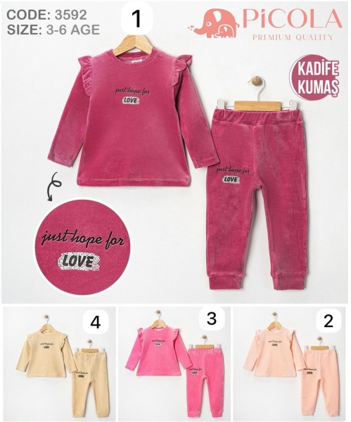 Велюровый Костюм Для Девочки Picola (3-4-5-6лет)