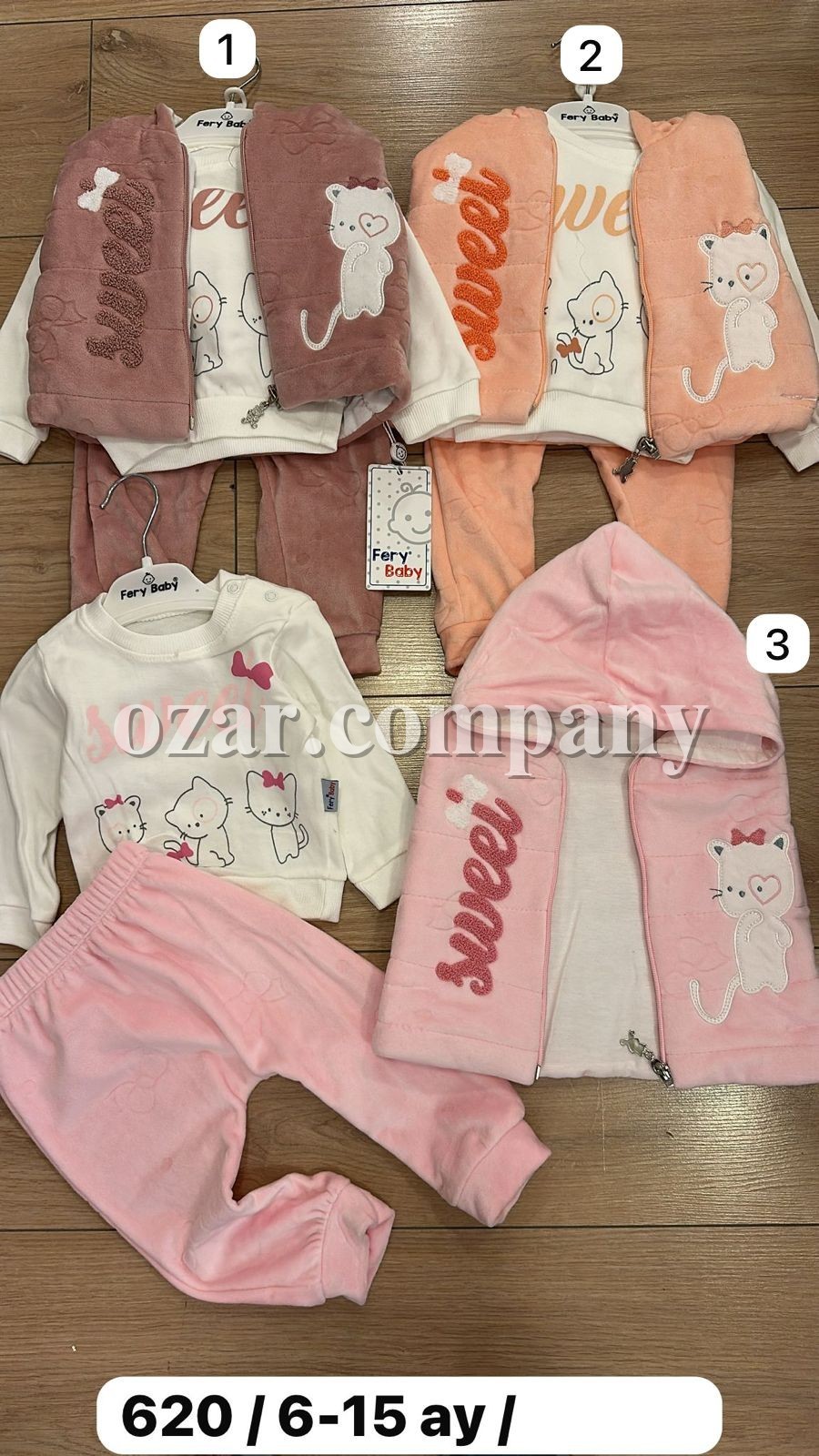 Костюм Тройка Для Девочки Feri Baby (6-9-12-18мес.)