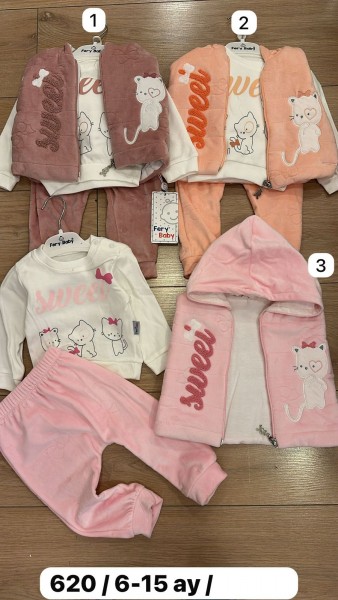 Костюм Тройка Для Девочки Feri Baby (6-9-12-18мес.)