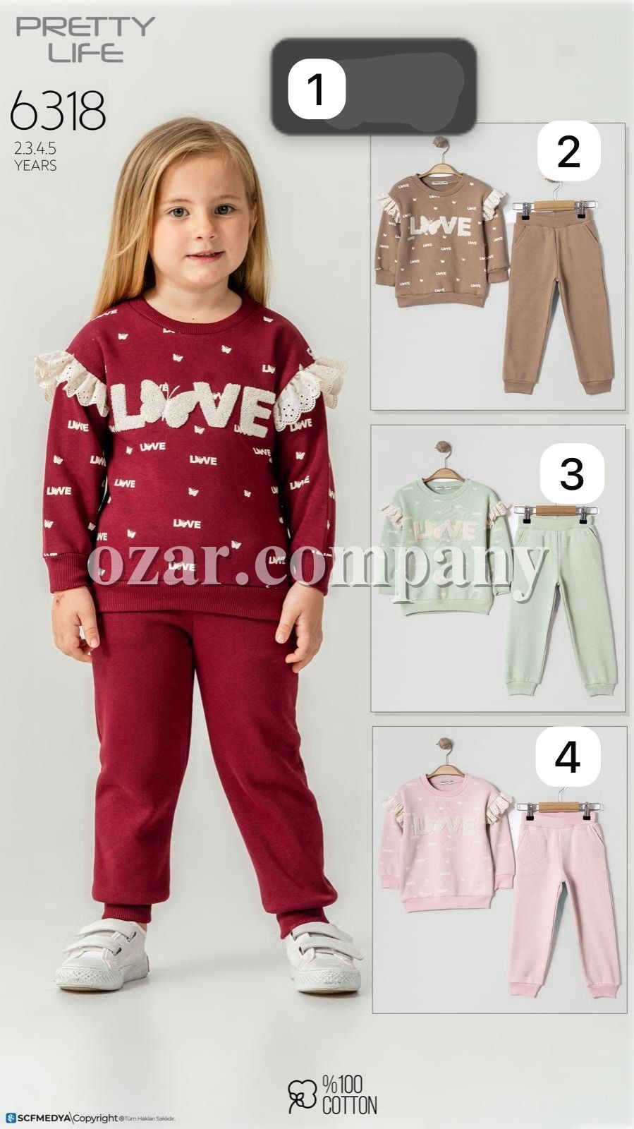 Трикотажный Костюм На Флисе Для Девочки Pretty Life (2-3-4-5лет)