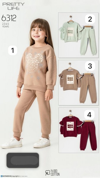 Трикотажный Костюм На Флисе Для Девочки Pretty Life (2-3-4-5лет)