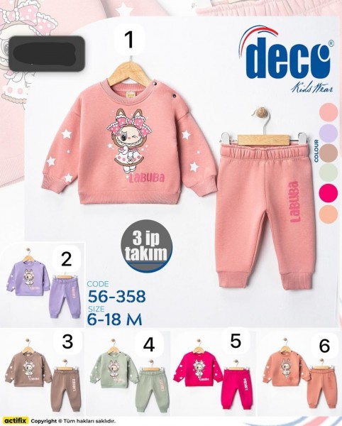 Трикотажный Костюм Тринитка Для Девочки Deco (6-9-12-18мес.)