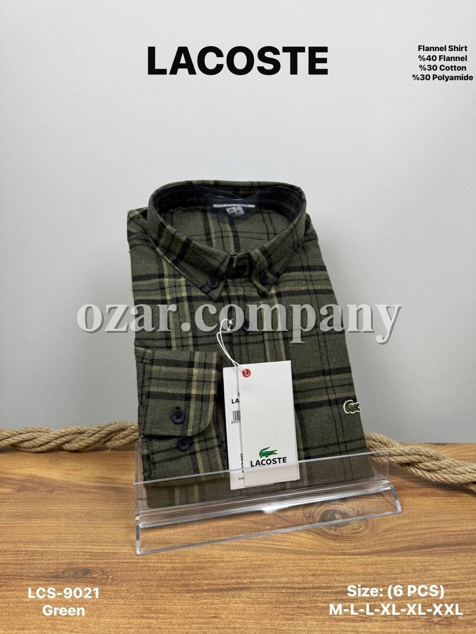 Мужская Фланелевая Рубашка Lacoste