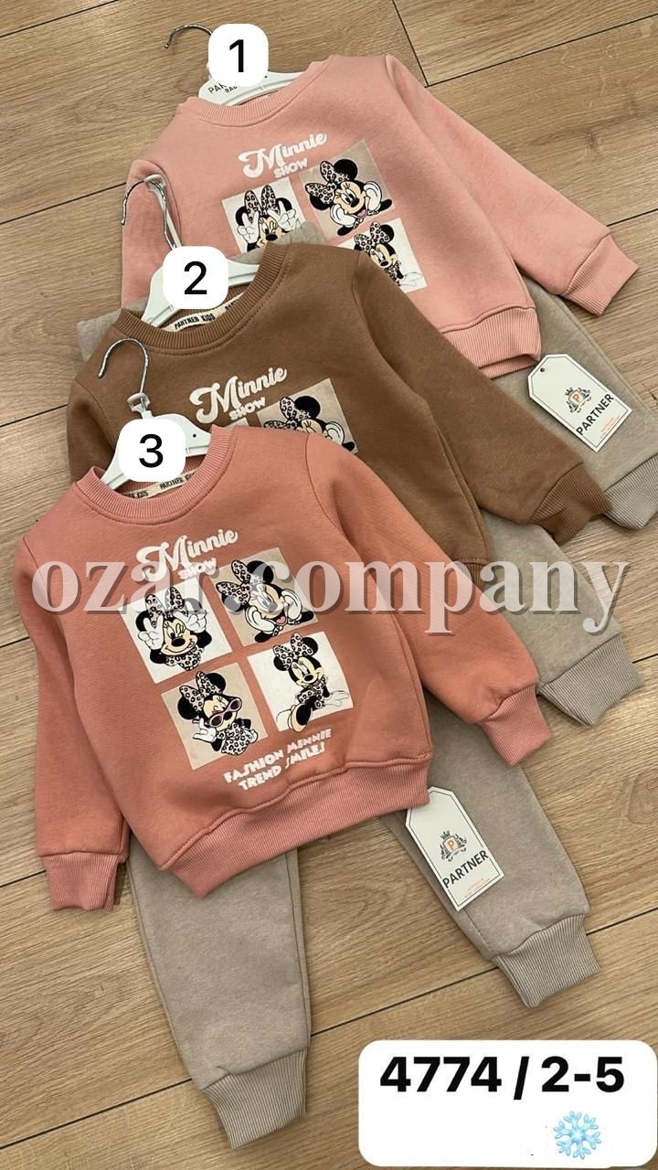 Трикотажный Костюм На Флисе Для Девочки Partner (2-3-4-5лет)